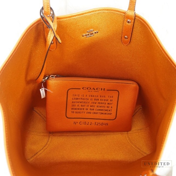 Coach Tangerine Reversible Tote - Picture 6 of 8